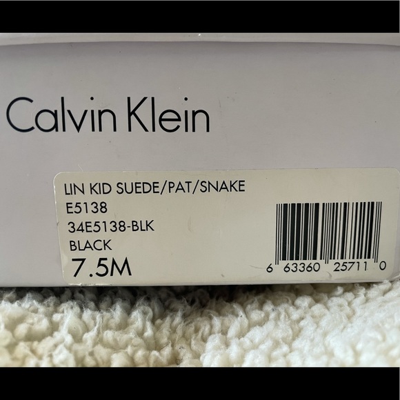 Calvin Klein Lin kid suede snake print heel - Picture 3 of 6